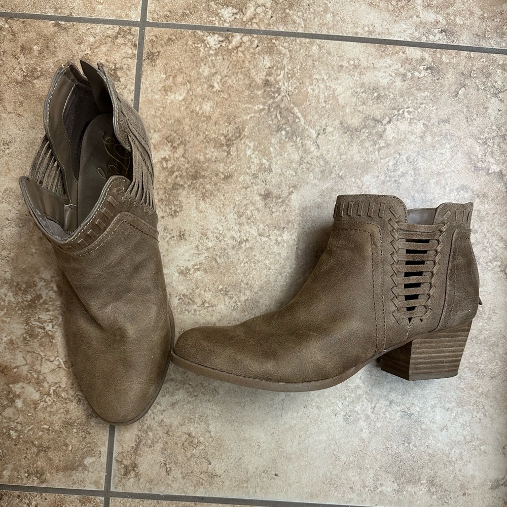 Fergie Brown Ankle Booties